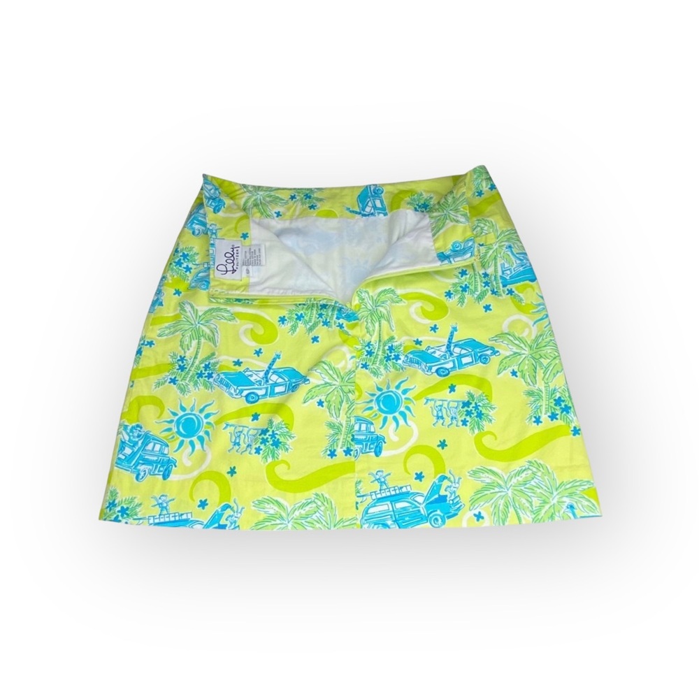HTF: Lilly Pulitzer ✦ Cruising Monkey Skirt ✦ Yellow Blue Print ✦ 6P Petite 4 6 - Picture 14 of 16